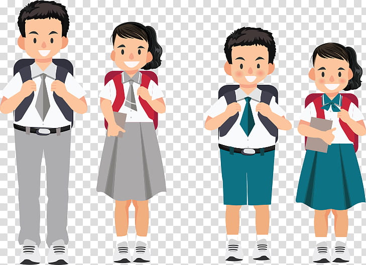 student in uniform clipart