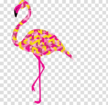 pink and yellow flamingo transparent background PNG clipart