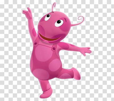 Backyardigans revised, pink animal illustration transparent background PNG clipart