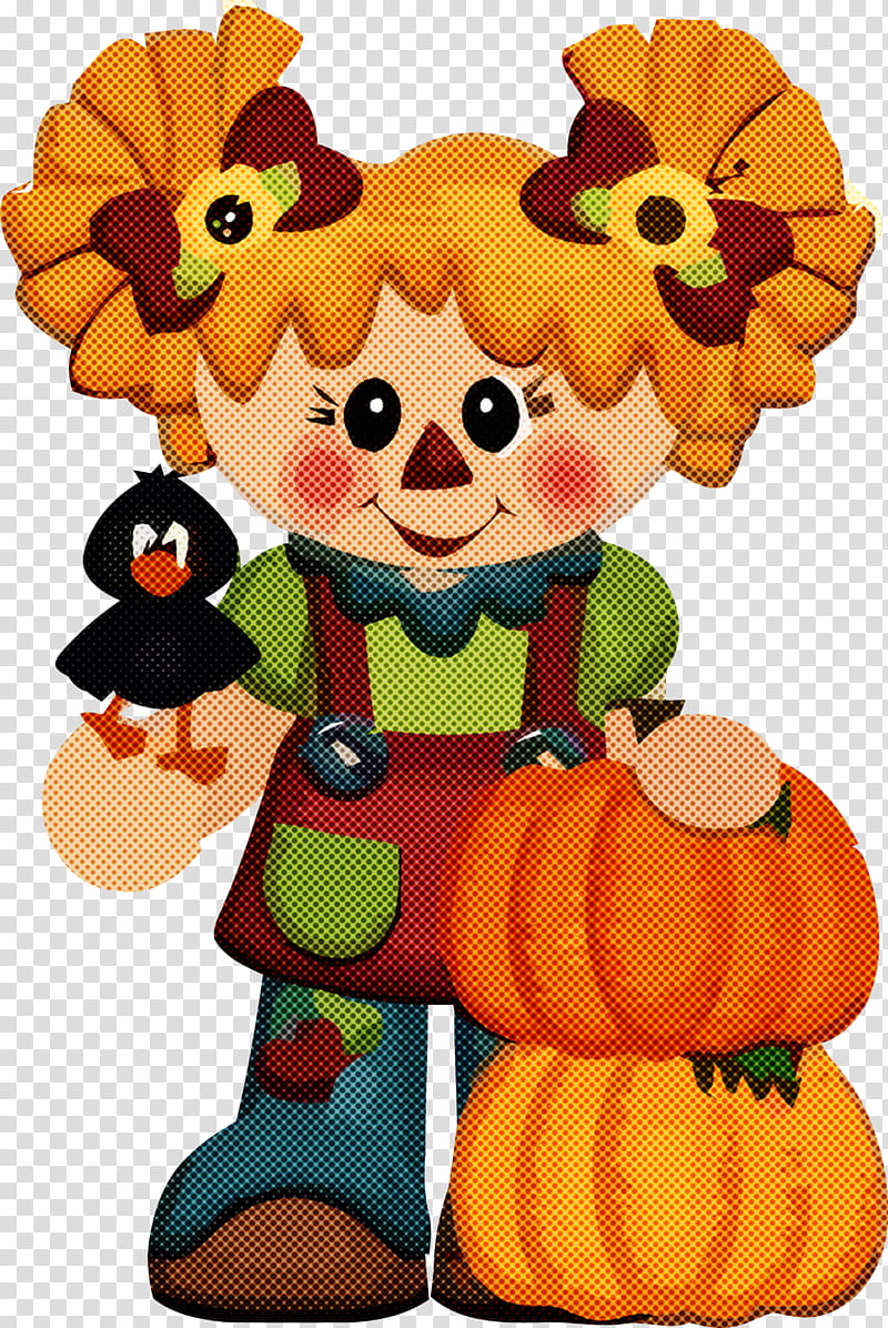 scarecrow pumpkin autumn, Scarecrow, Thanksgiving, Cartoon transparent background PNG clipart