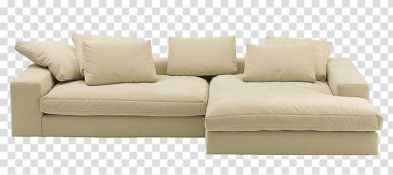 beige sectional sofa transparent background PNG clipart