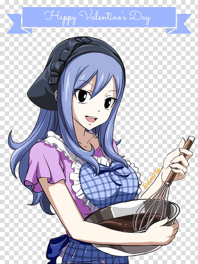 Happy Valentine Day Juvia Lockser Render, Juvia of Fairy Tail transparent background PNG clipart