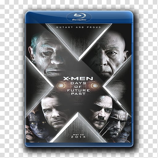 X Men Days of Future Past  Folder Icons, bluraycover transparent background PNG clipart
