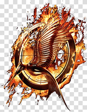Catching Fire LOGO, The Hunger Games logo transparent background PNG clipart