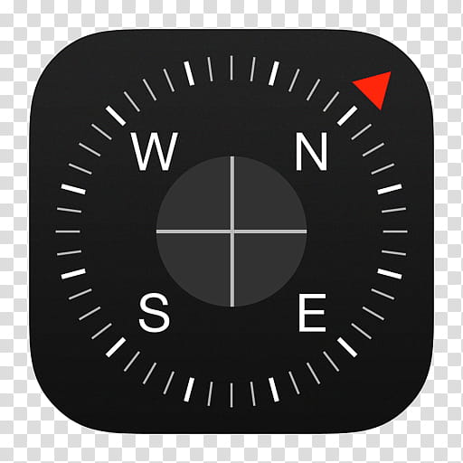 iOS  Icons Updated , Compass, black compass icon with north arrow illustration transparent background PNG clipart