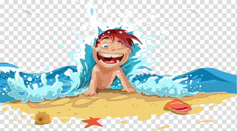 Beach, Child, Hotel, Sea, Cartoon, Fun, Happy, Smile transparent background PNG clipart