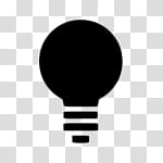 Minimal JellyLock, black lightbulb stencil icon transparent background PNG clipart