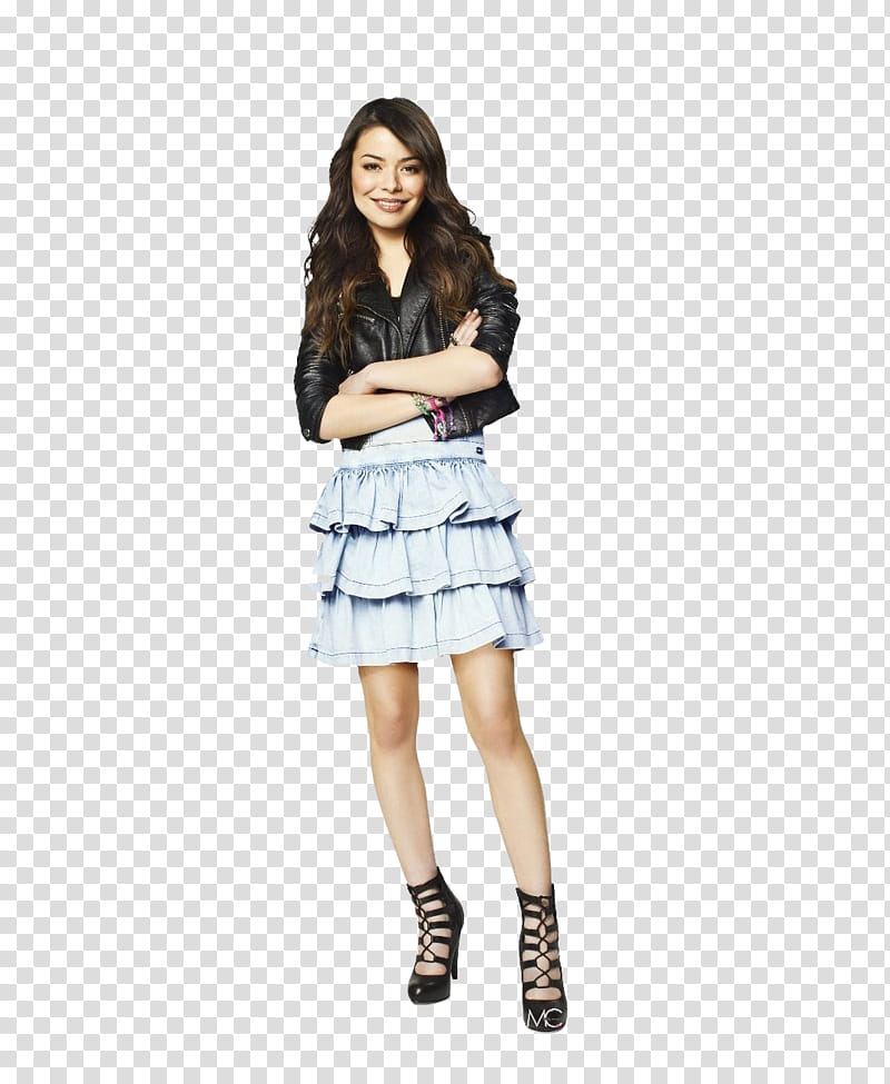 iCarly, woman in black top and white skirt transparent background PNG clipart