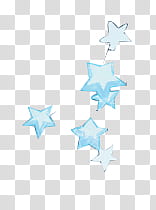 , white and teal star transparent background PNG clipart