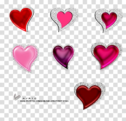 hearts , heart-shaped illustrations transparent background PNG clipart