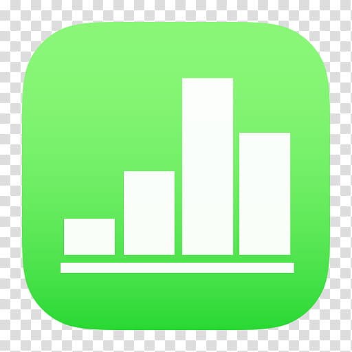 iWork icons, Numbers, green and white graph transparent background PNG clipart