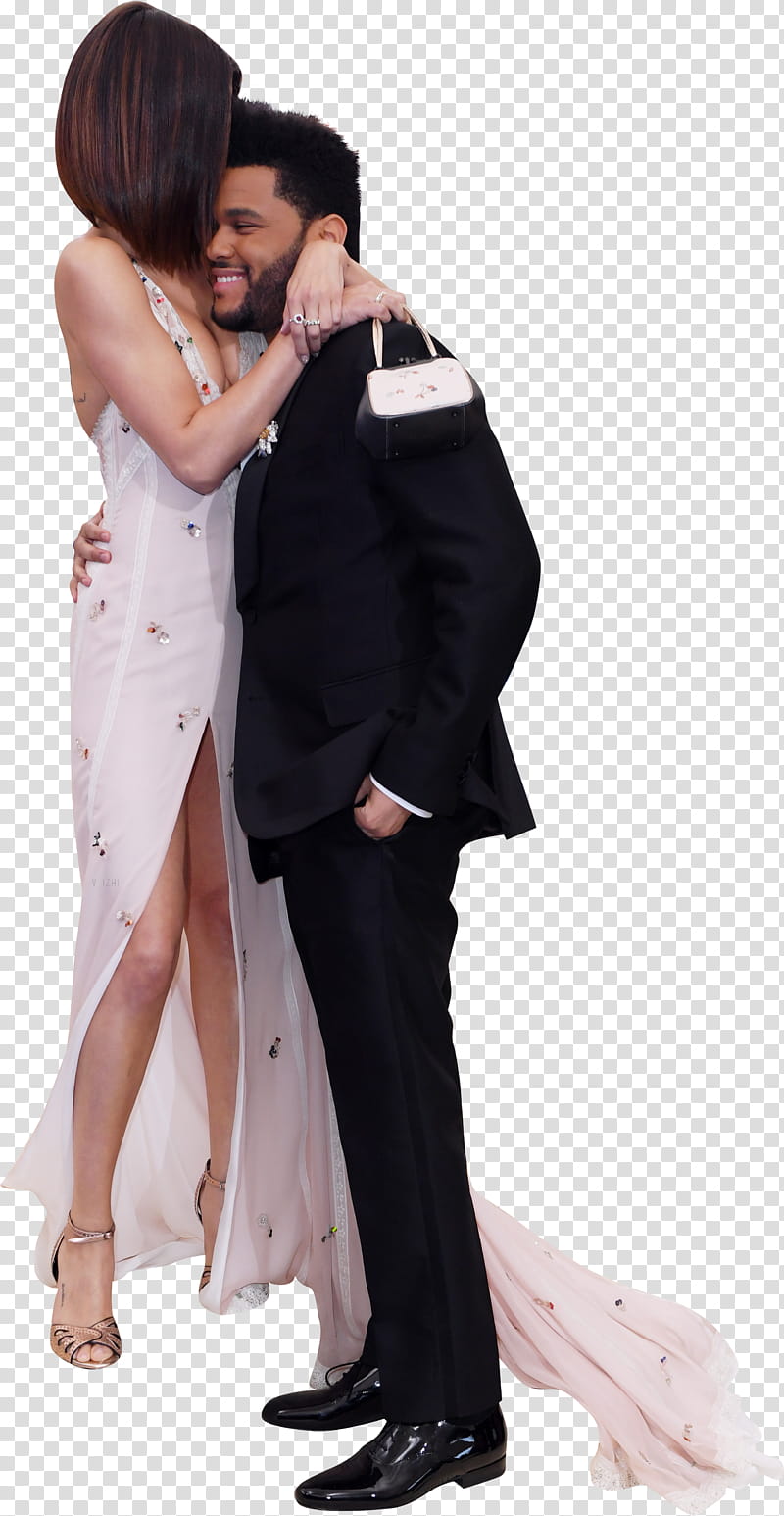 The Weeknd y Selena transparent background PNG clipart