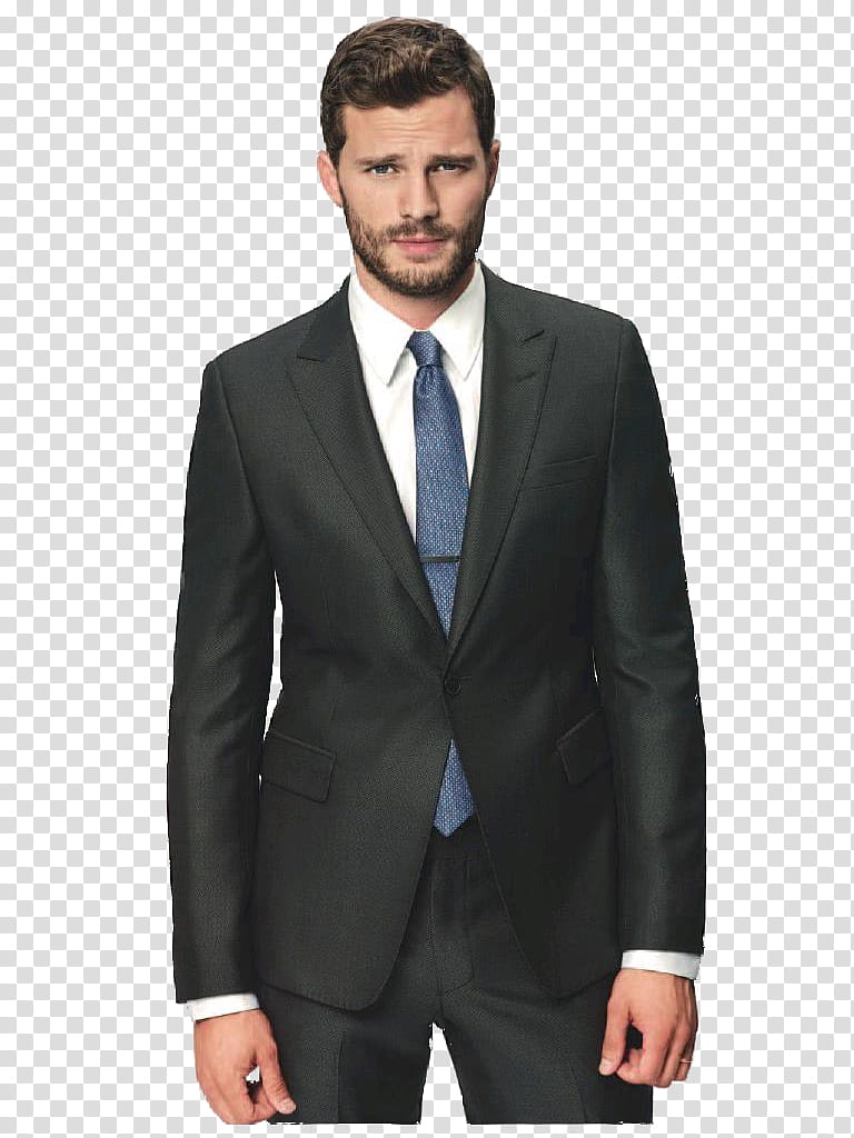Jamie Dornan, men's black suit jacket transparent background PNG clipart