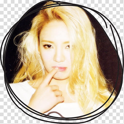 Hyoyeon IGAB Circle Lines Folder Icon , hyoyeon , woman pointing her lips transparent background PNG clipart