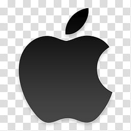 Black Apple Logo, gray Apple icon transparent background PNG clipart