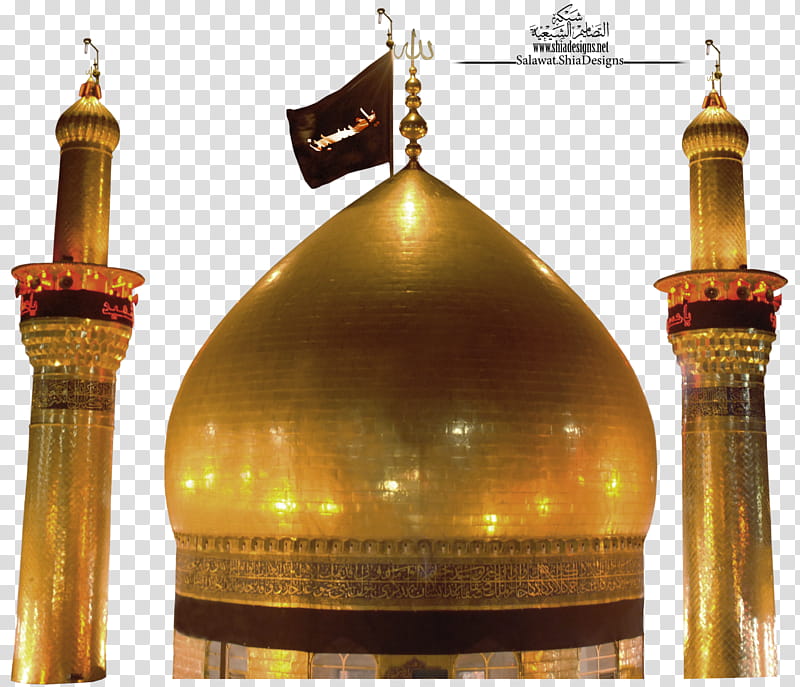 imamhussain First Black Flag, gold dome temple transparent background PNG clipart