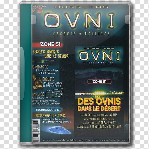 DvD Case Icon Special , Dossiers OVNI Zone  Des OVNIS dans le désert DvD Case transparent background PNG clipart