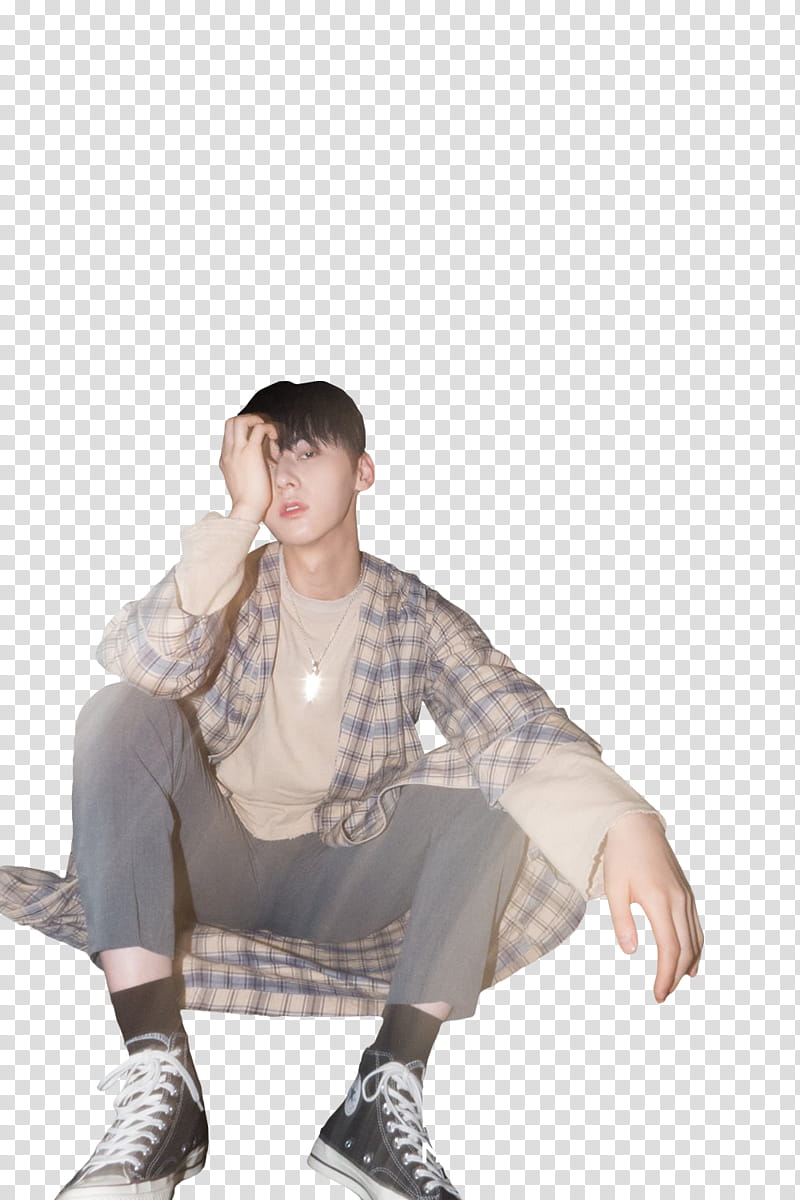 WANNA ONE NOTHING WITHOUT YOU, man touching his face transparent background PNG clipart