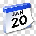 WinXP ICal, Jan  calendar transparent background PNG clipart
