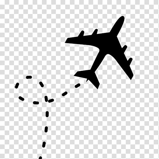 Airplane Silhouette, Takeoff, Flight, Hotel, Aviation, Aircraft Ground Handling, Landing, Black transparent background PNG clipart