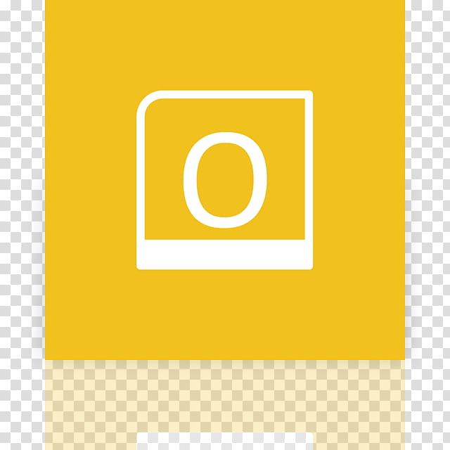 Metro UI Icon Set  Icons, Outlook alt _mirror, rectangular white and yellow icon transparent background PNG clipart