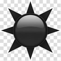 black sun artwork transparent background PNG clipart