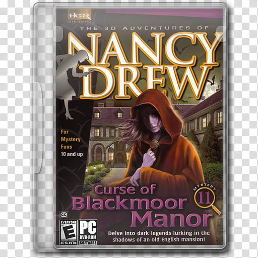 Game Icons , Nancy-Drew--Curse-of-Blackmoor-Manor, Nancy Drew game case screenshot transparent background PNG clipart
