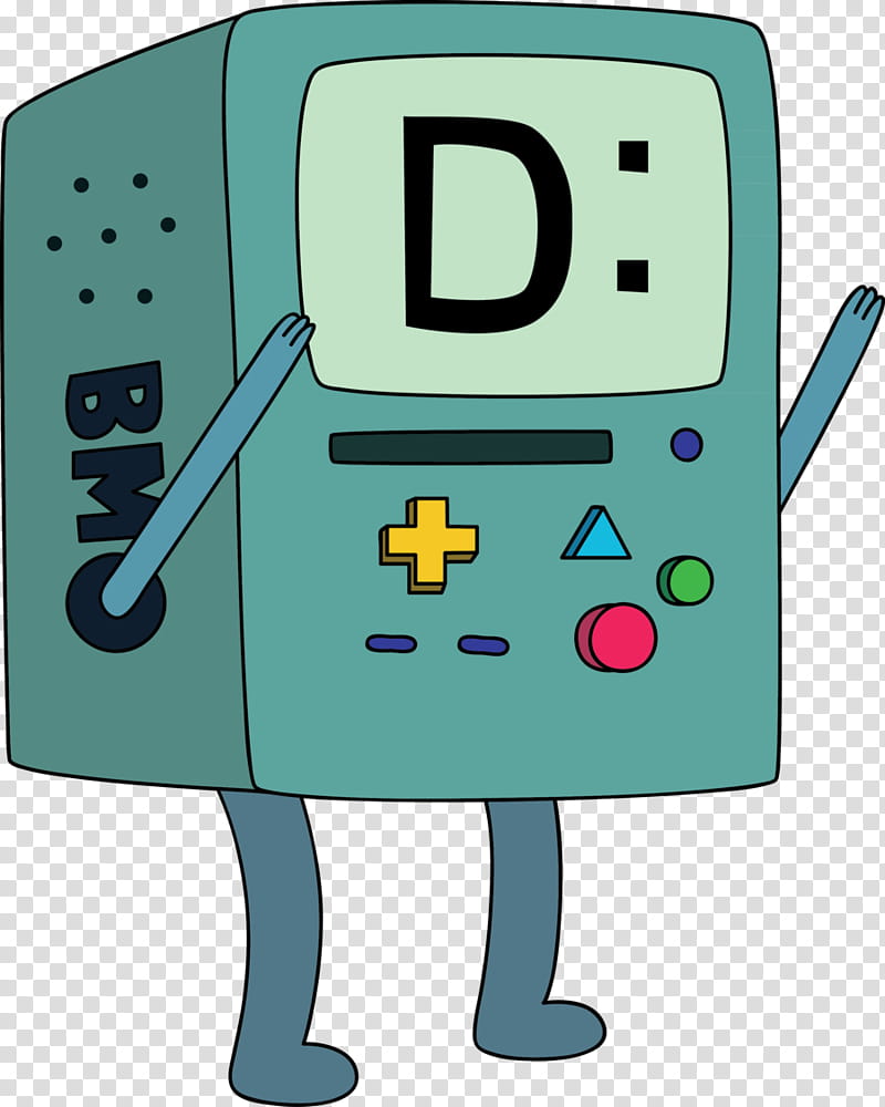 Beemo D:, green handheld console illustration transparent background PNG clipart