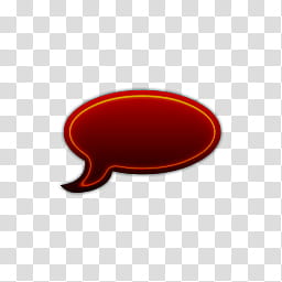 Red Hot ASL PSD Icons, comment-bubble-webtreatsetc, empty red and black speech balloon transparent background PNG clipart