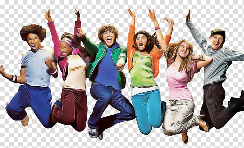 social group youth people fun community, Friendship, Jumping, Leisure, Cheering, Happy transparent background PNG clipart