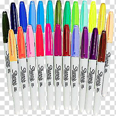 Sharpie s, assorted-colored Sharpie pen markers transparent background PNG clipart