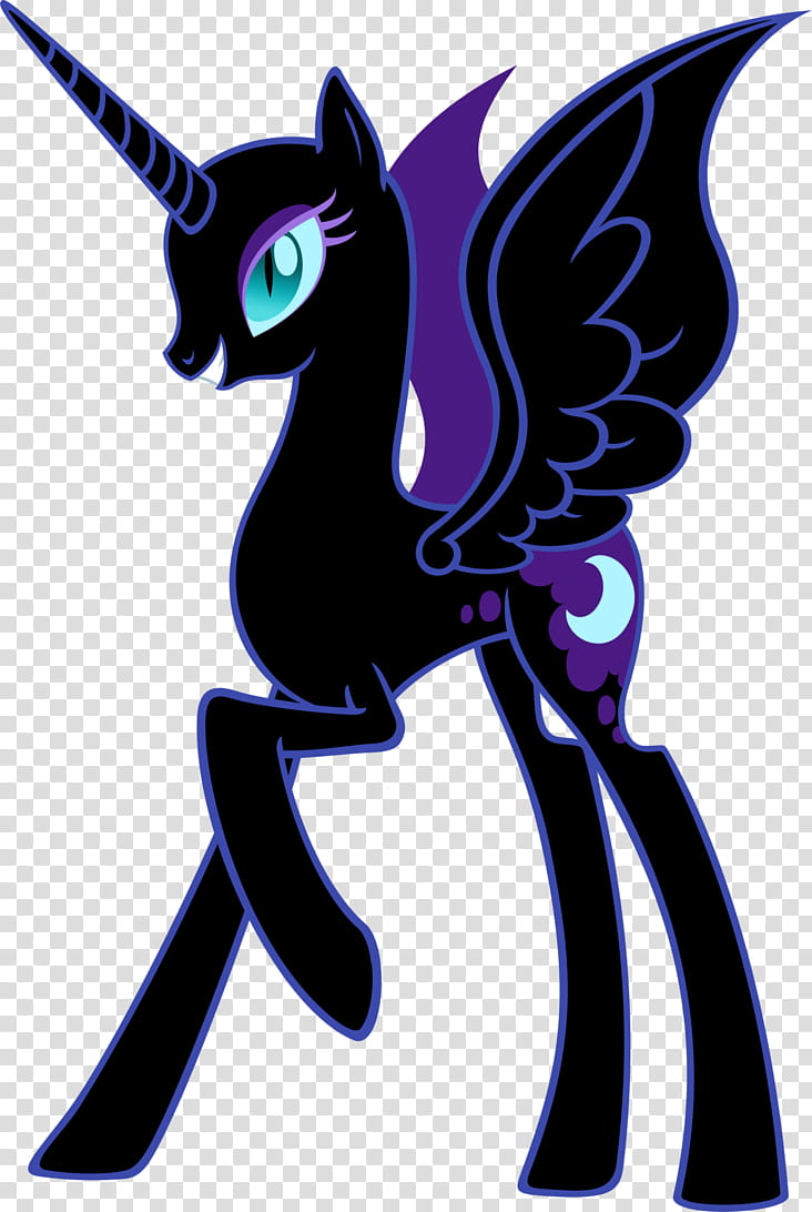 Nightmare Moon, nekkid and no hair, My Little Pony character transparent background PNG clipart