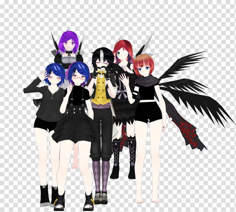 MMD NEWCOMERS!, Vi, Maria, Moon, ACE, Yuki, Yumi transparent background PNG clipart