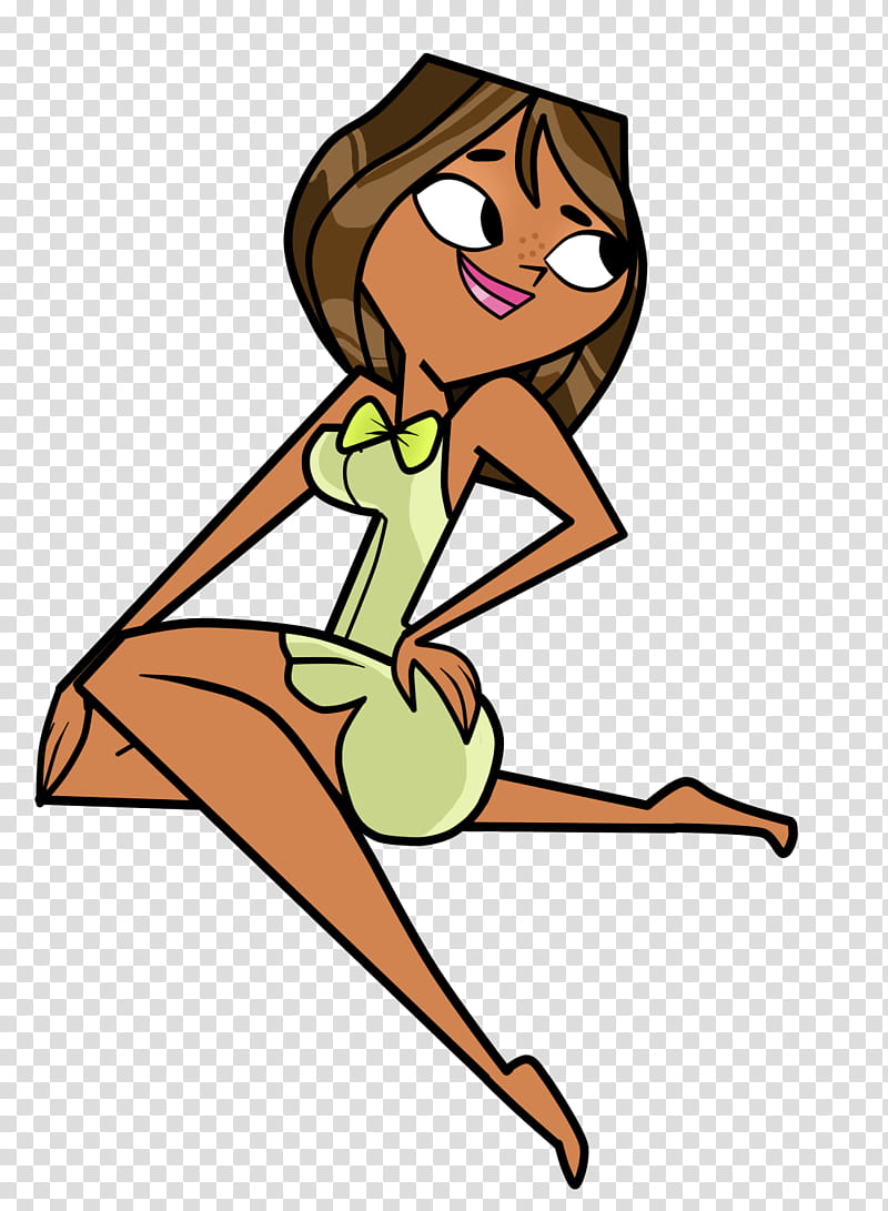 Courtney Sitting Total Drama Colored Version transparent background PNG clipart