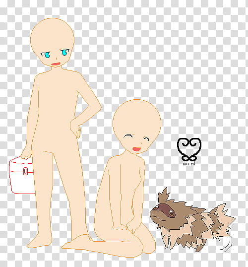 pokemon base, two unfinished couple drawings transparent background PNG clipart