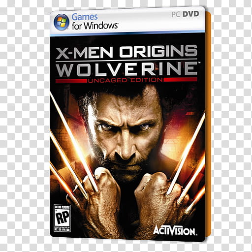 PC Games Dock Icons , X-Men Origins Wolverine, X-men Origins Wolverine DVD case transparent background PNG clipart
