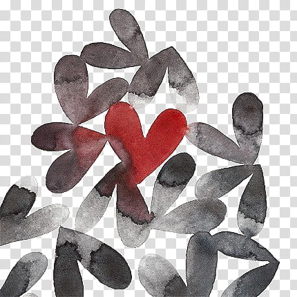 / #, red and grey heart illustrations transparent background PNG clipart