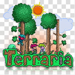 Terraria Icon, Terraria, green leafed trees transparent background PNG clipart
