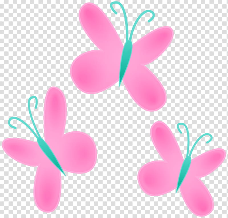 Cutiemarks  , three pink butterflies art transparent background PNG clipart