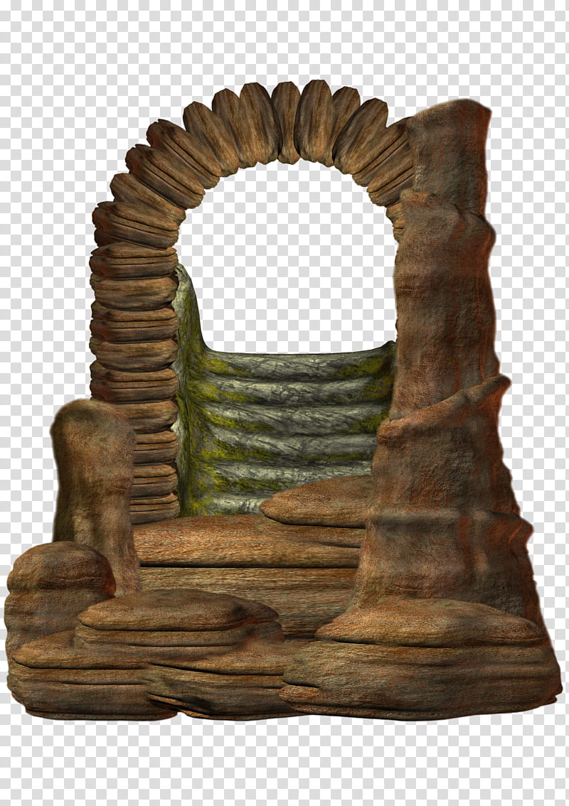 staircase rock formation, brown stone illustration transparent background PNG clipart