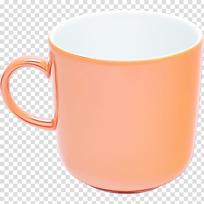 Orange, Coffee Cup, Ceramic, Mug M, Drinkware, Teacup, Tableware, Peach transparent background PNG clipart