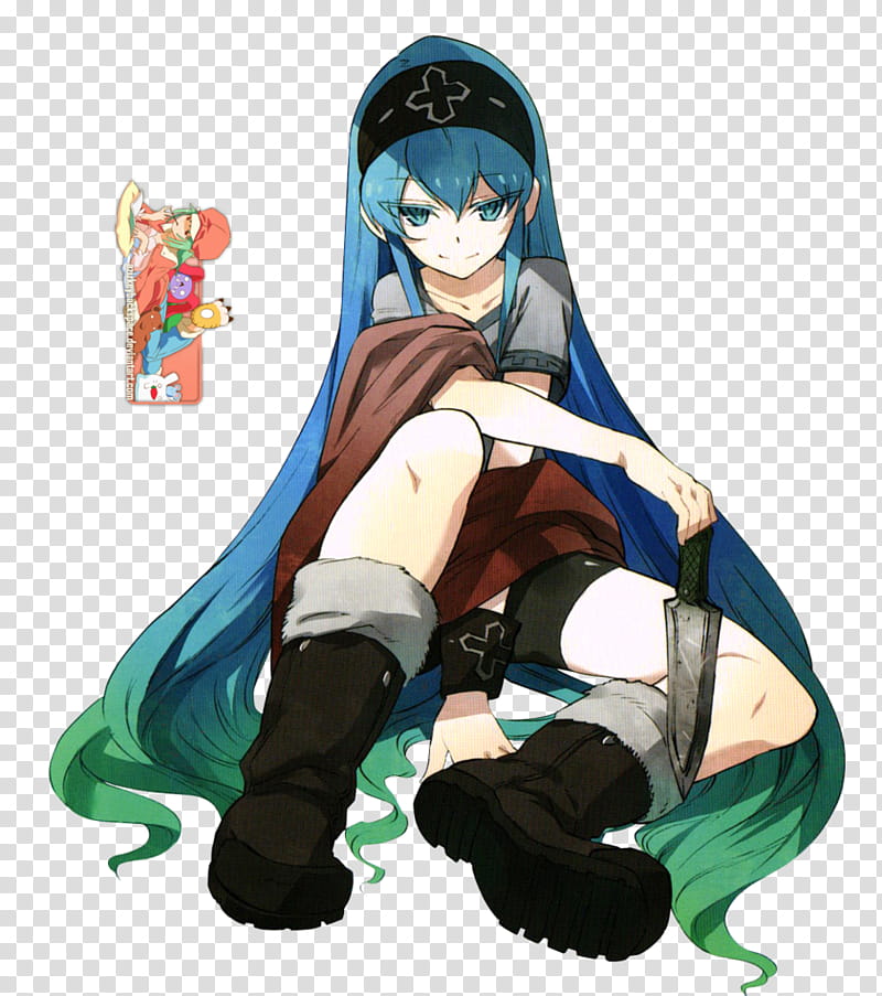 Esdeath (Akame ga Kill!), Render, blue-haired female anime character transparent background PNG clipart