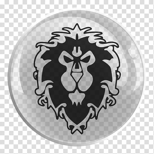 World of Warcraft Glass Icon , WoW Alliance, lion logo art transparent background PNG clipart