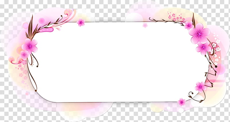 frame, Flower Rectangular Frame, Floral Rectangular Frame, Watercolor, Paint, Wet Ink, Pink, Frame transparent background PNG clipart