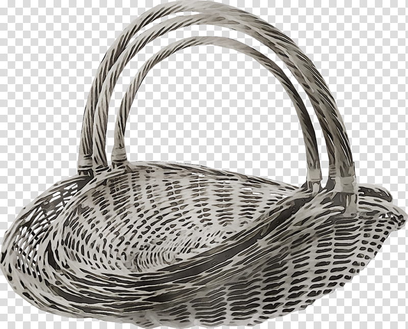 Silver, Basket, Bag, Handbag, Wicker, Shoulder Bag, Storage Basket, Metal transparent background PNG clipart