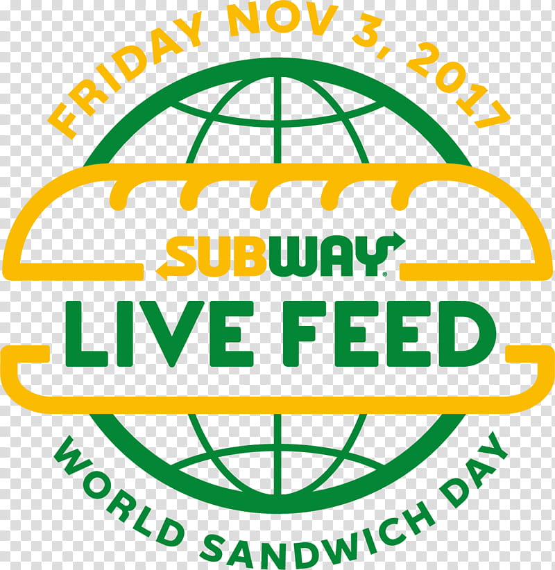Subway Logo, Sandwich, Subway 5 Footlong Promotion, Submarine Sandwich, World, Food, Text, Green transparent background PNG clipart
