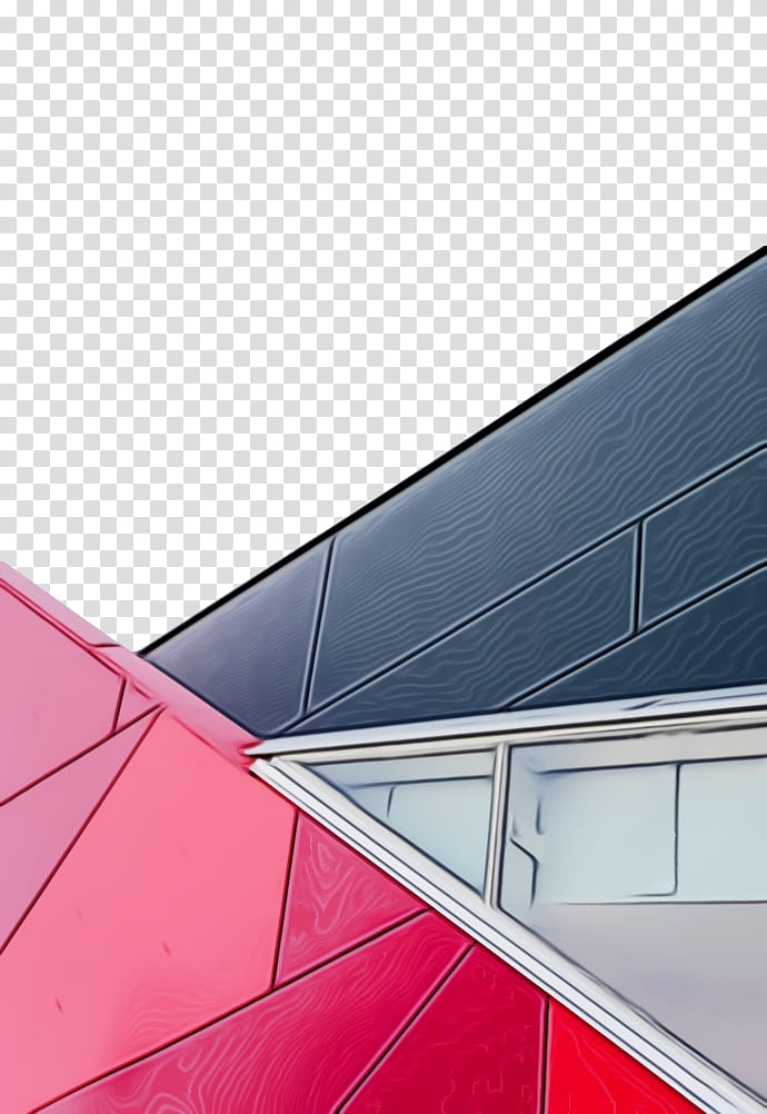 roof architecture line pink daylighting, Watercolor, Paint, Wet Ink, Facade, Sky, Material Property, House transparent background PNG clipart