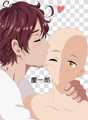 Dio kisses base, male anime character transparent background PNG clipart