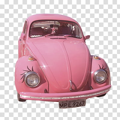 PINK PASTEL , pink Volkswagen Beetle transparent background PNG clipart