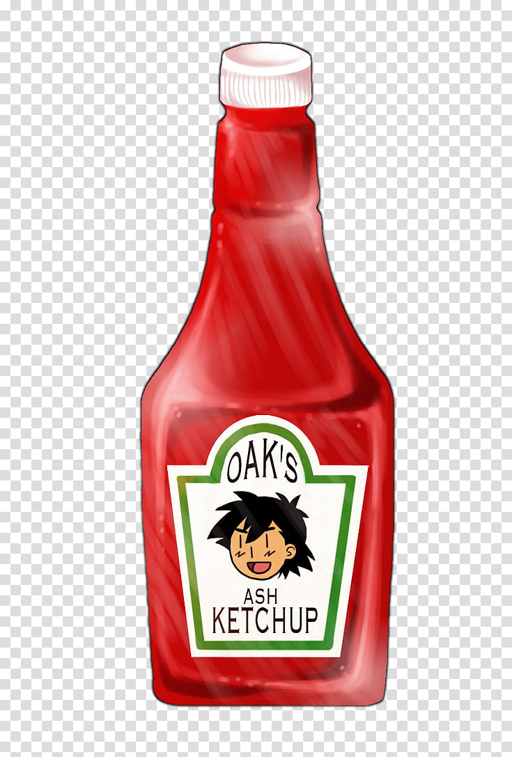 Ash Ketchup, Oak's Ash ketchup bottle transparent background PNG clipart